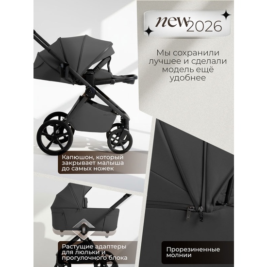 Коляска 3 в 1 SBL Elegante Therma (Colore) Dark Grey - 1